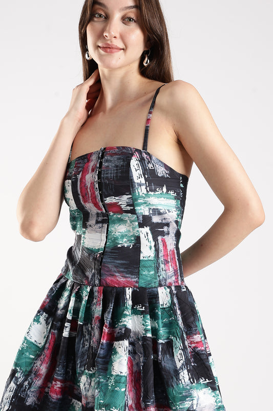 Fit & Flare Mini Dress MultiColor