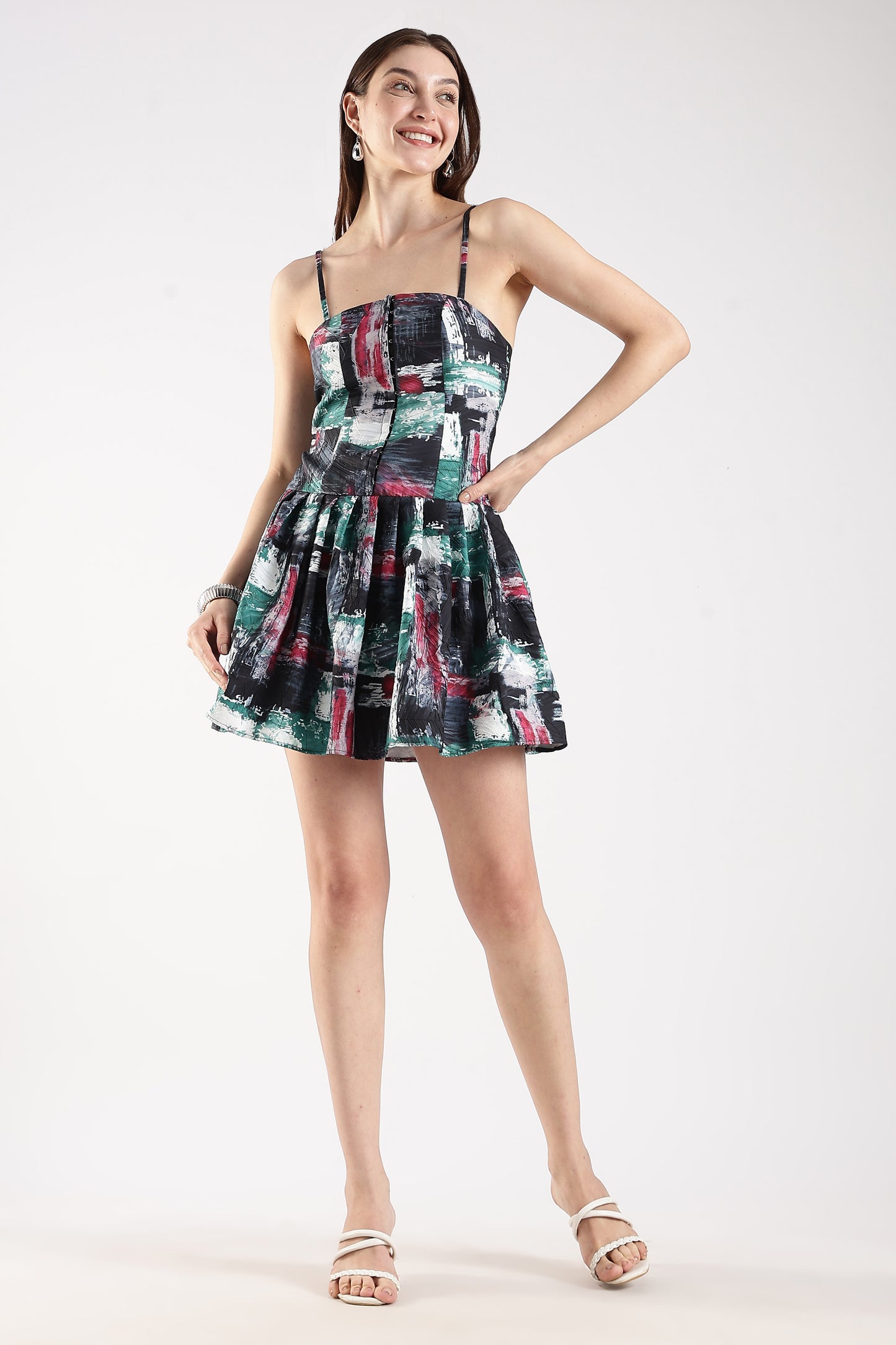Fit & Flare Mini Dress MultiColor