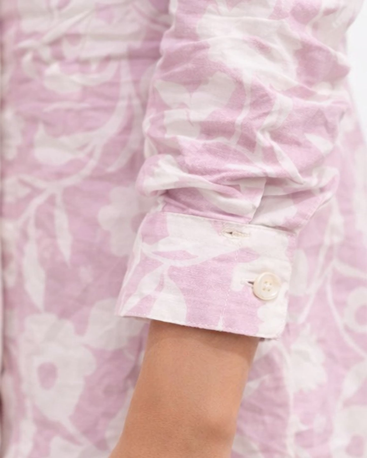 Floral Shirt Dress Dusty Pink